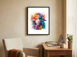 dual-bloom-tropical-watercolor-portrait framed in a focused room thumbnail