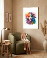 dual-bloom-tropical-watercolor-portrait framed in a tender room thumbnail