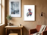 floral-silhouette-watercolor-portrait framed in a focused room thumbnail