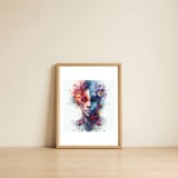 chromatic-duality-floral-portrait — framed, leaning against the wall thumbnail