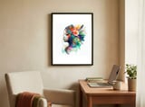 tropical-profile-watercolor-portrait framed in a focused room thumbnail
