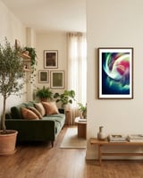 Abstract Art XIII framed in a grounding room thumbnail