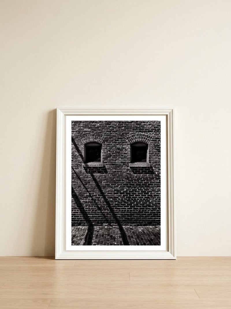 Toronto Distillery District Windows No 2 — framed, leaning against the wall
