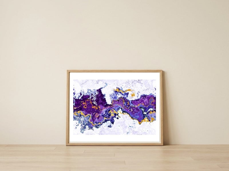 Abstract Marble — framed, leaning against the wall