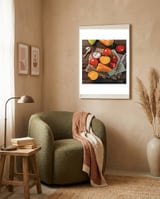Bell peppers and tomatoes framed in a tender room thumbnail