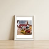 Olive oil and tomatoes — framed, leaning against the wall thumbnail
