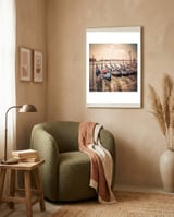 Several Gondolas boats, Colorful Italy  framed in a tender room thumbnail