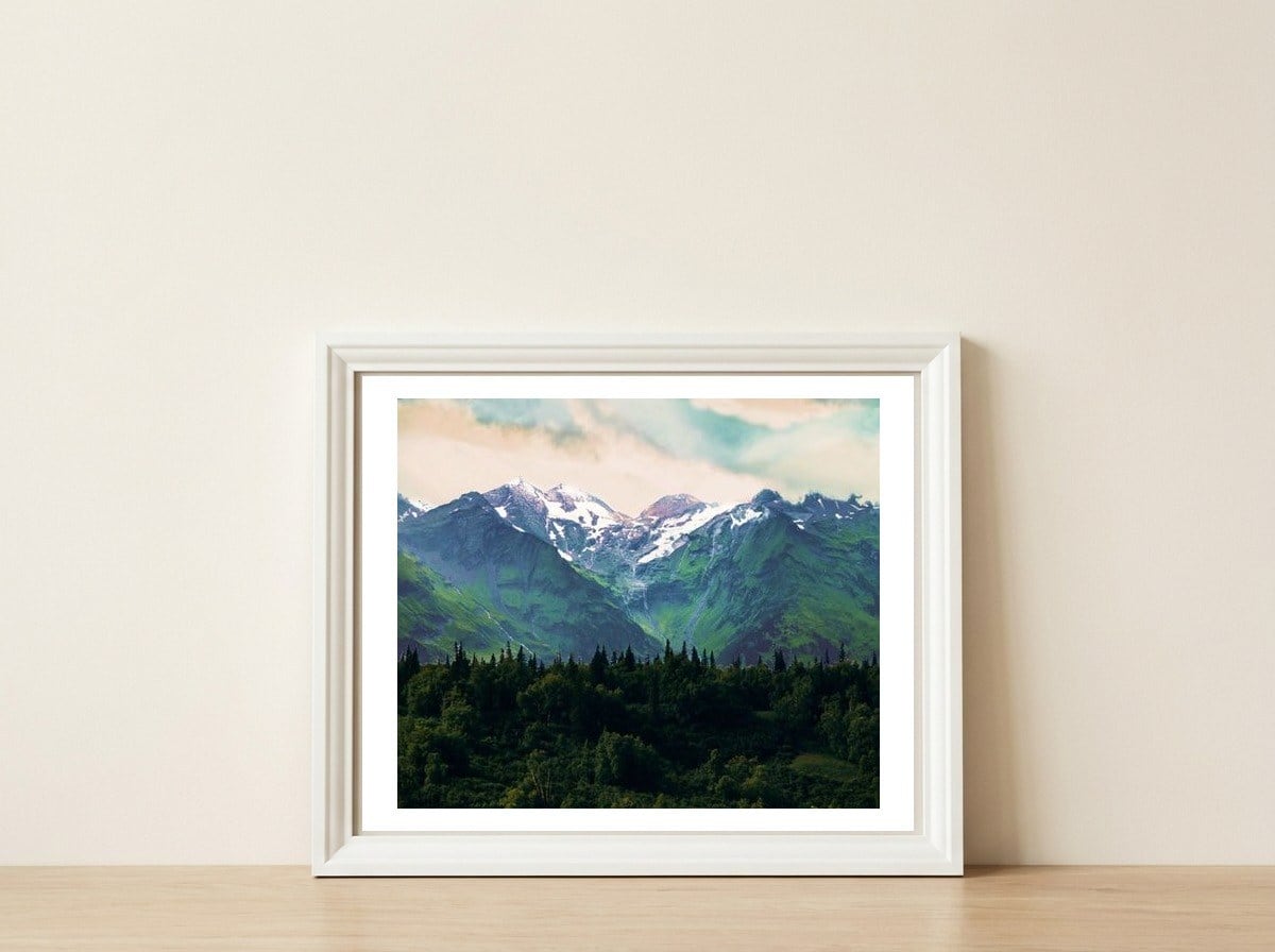 Escaping from woodland heights I — framed, leaning against the wall