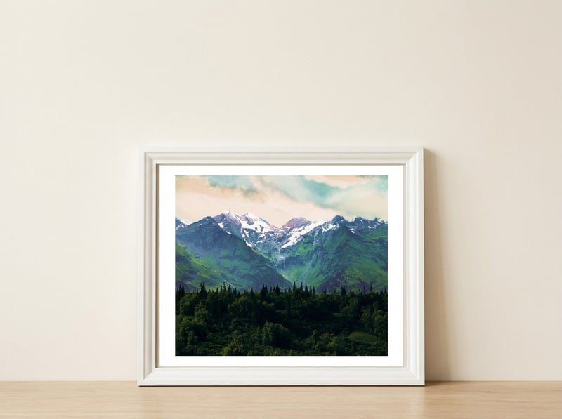 Escaping from woodland heights I — framed, leaning against the wall