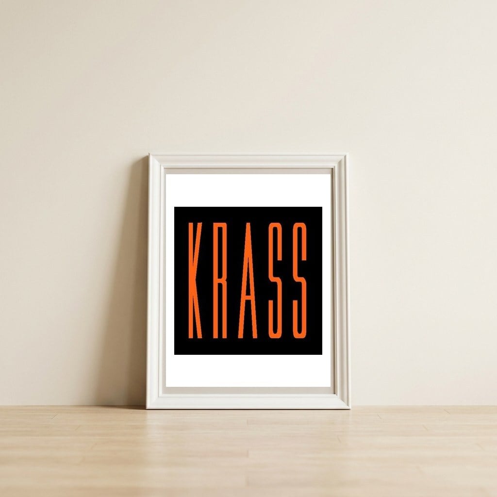 Krass - German expressions — framed, leaning against the wall