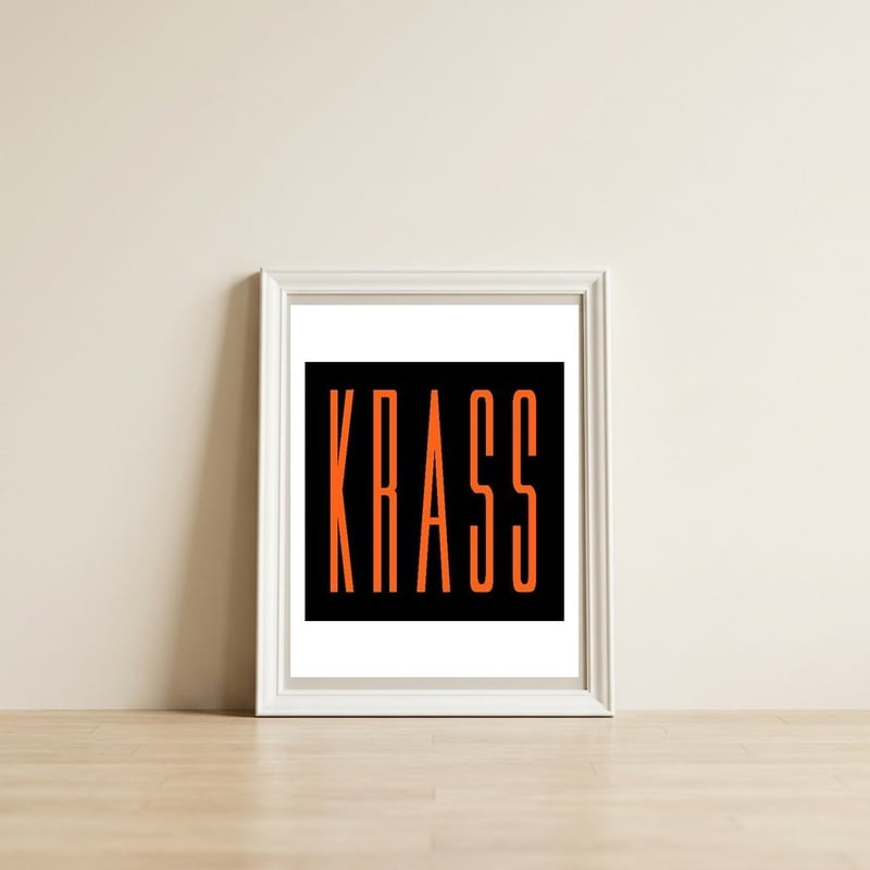 Krass - German expressions — framed, leaning against the wall