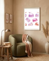 Delicious macaroons framed in a tender room thumbnail