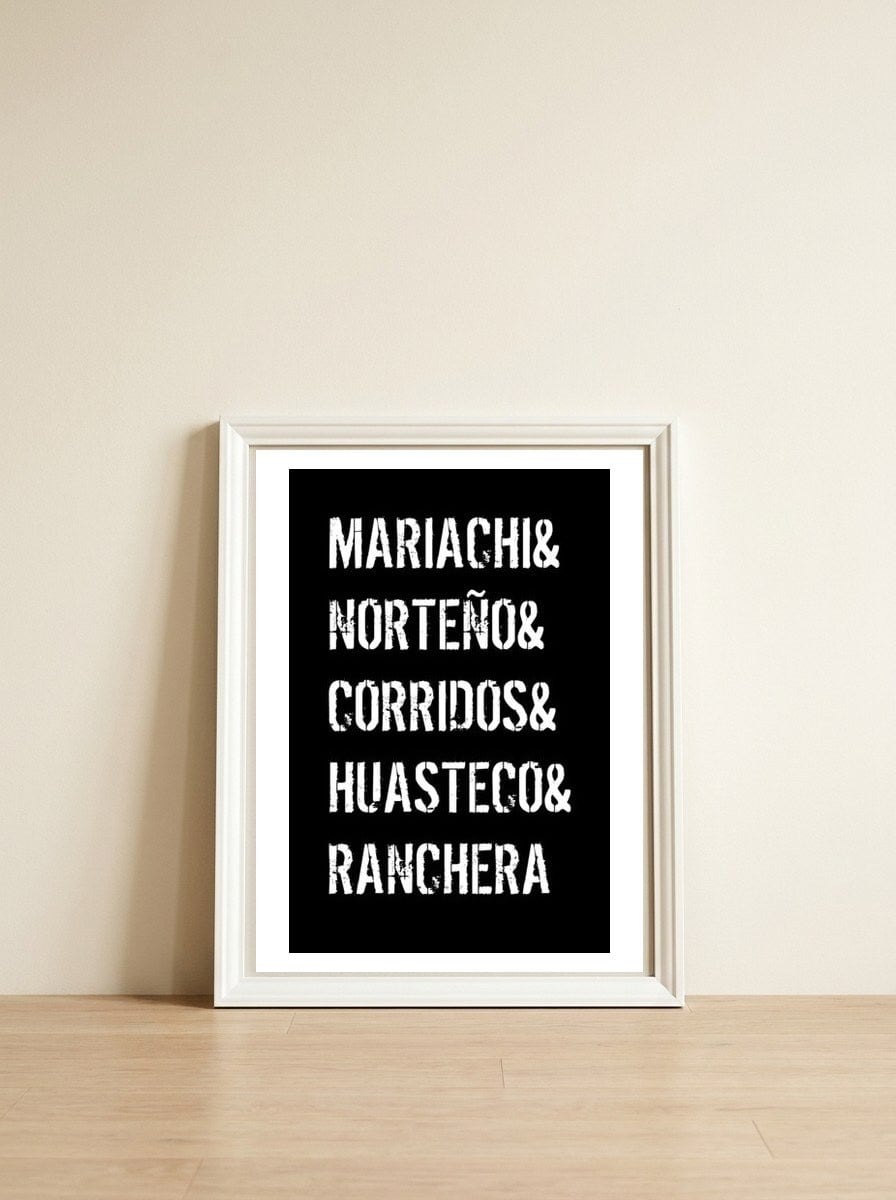 Its A Mexican Rythm — framed, leaning against the wall