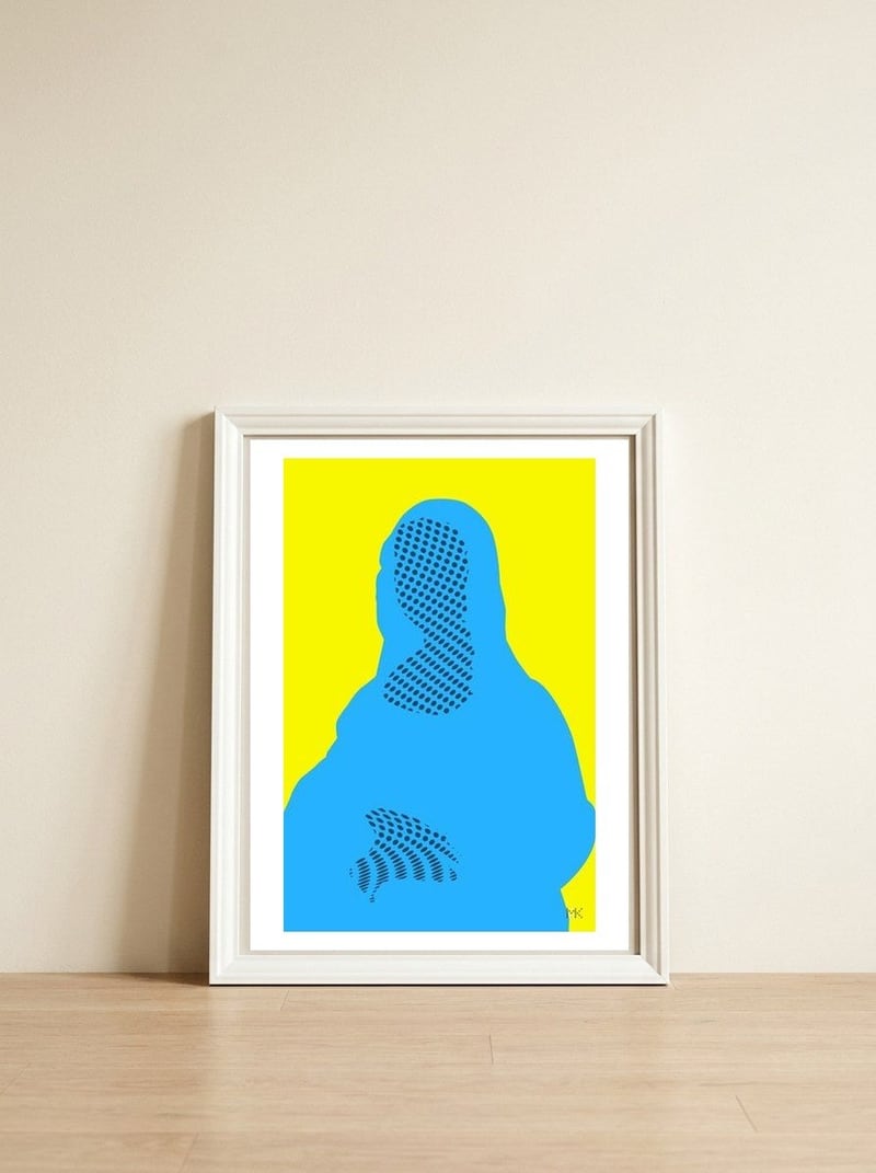 Mona, nu mach aber mal ein Punkt 3 — framed, leaning against the wall