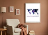 ALLOVER THE WORLD-Galaxy map framed in a tender room thumbnail