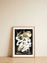 Deceiver - white background — framed, leaning against the wall thumbnail