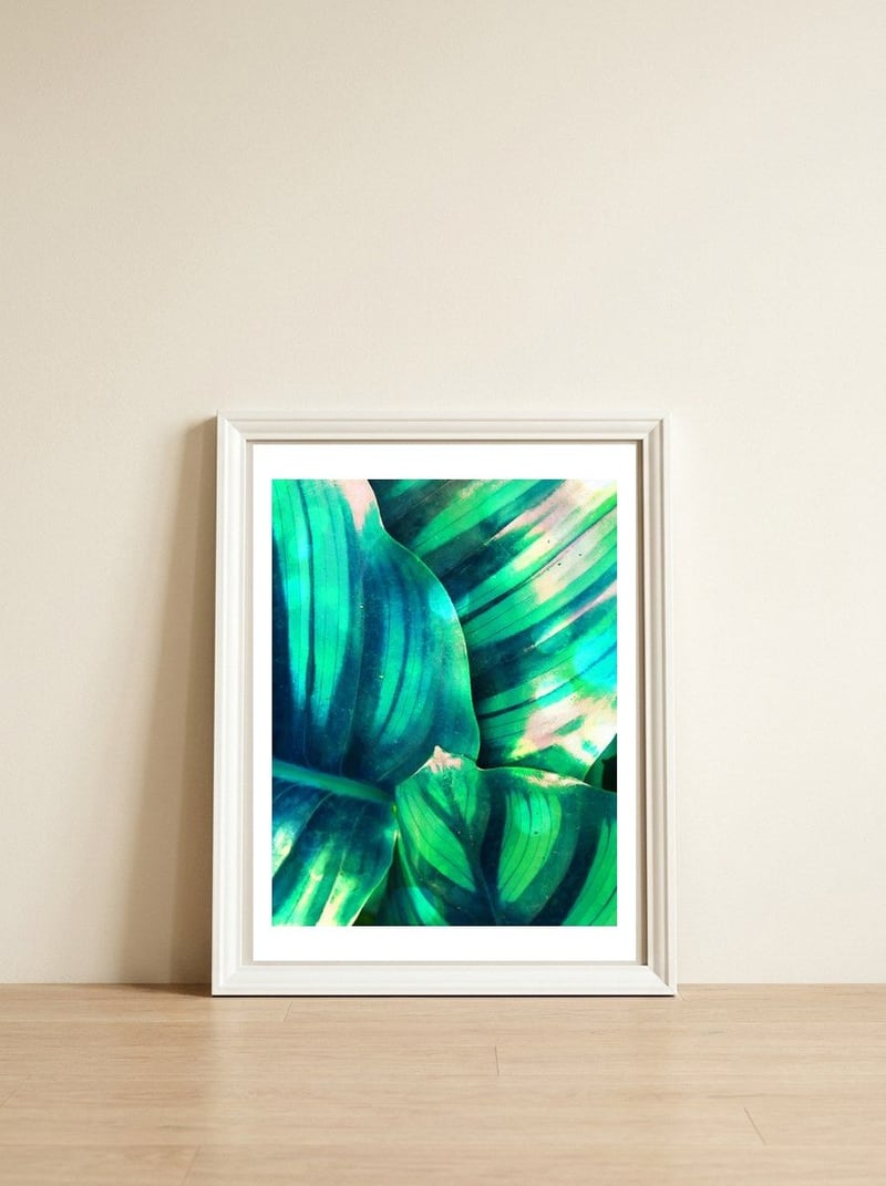 Moksha — framed, leaning against the wall