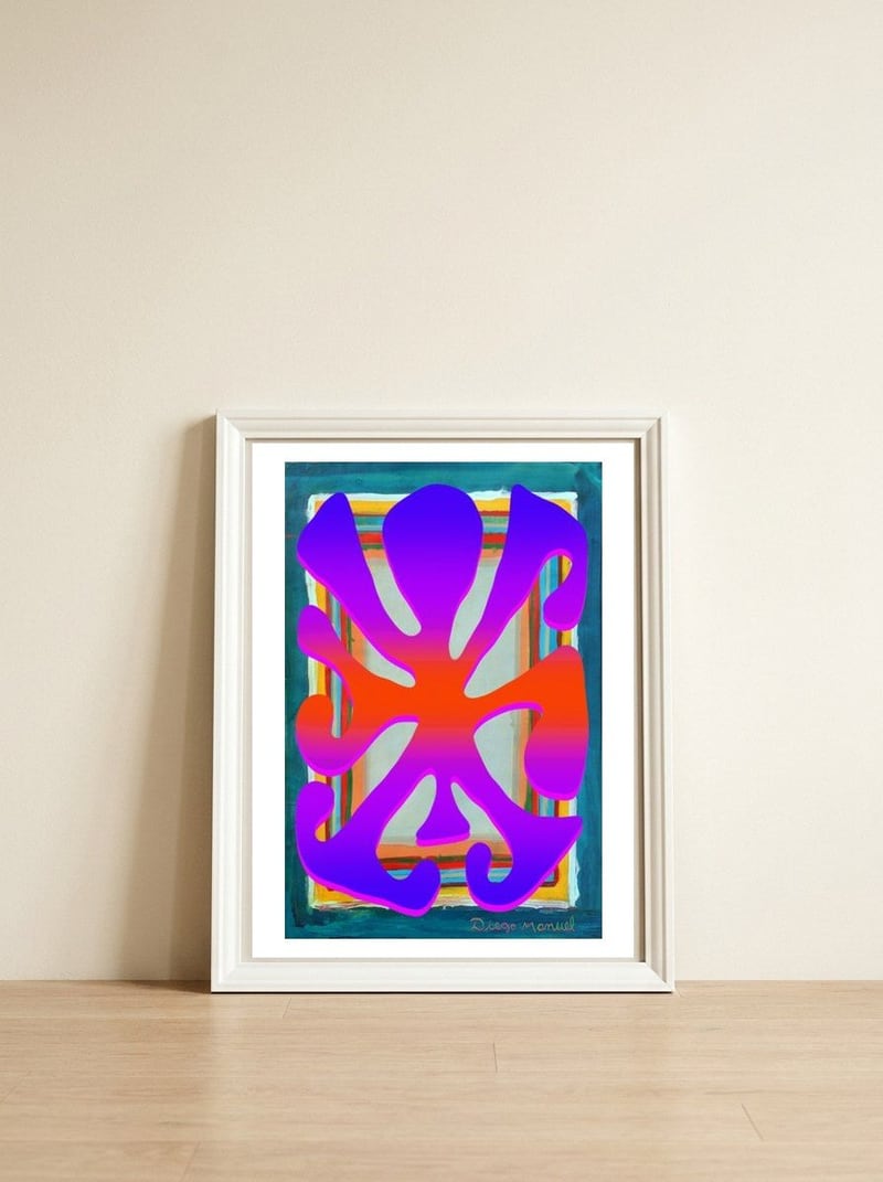 Graffiti Digital Nuevo 2023 199 — framed, leaning against the wall