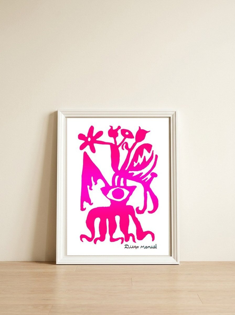 Planta 3 Copia — framed, leaning against the wall