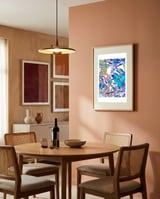 Abstract Colorful Pattern framed in a intimate room thumbnail