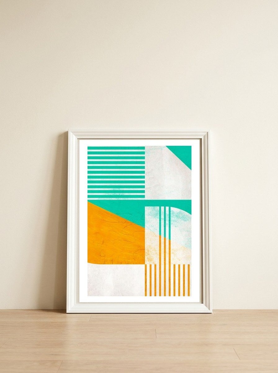 21 — framed, leaning against the wall
