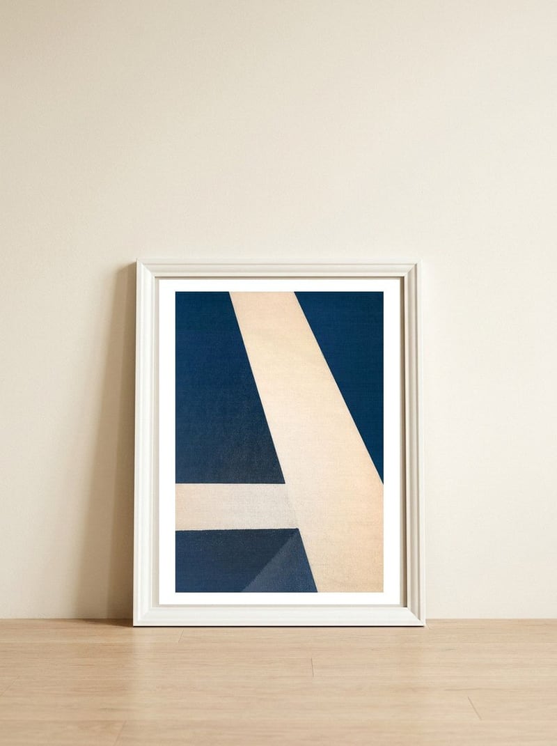 Abismo (3) — framed, leaning against the wall