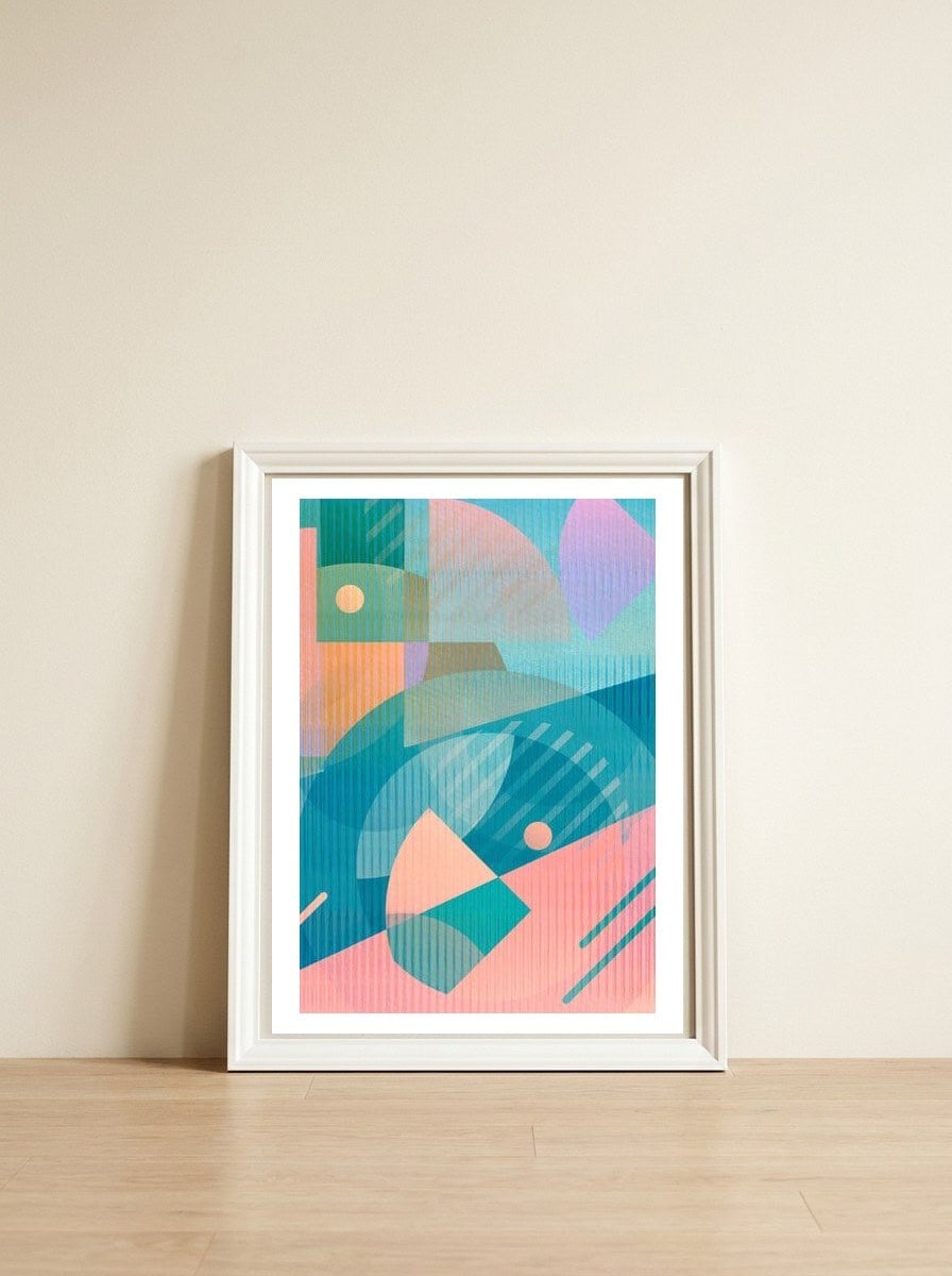 Aquario3 — framed, leaning against the wall