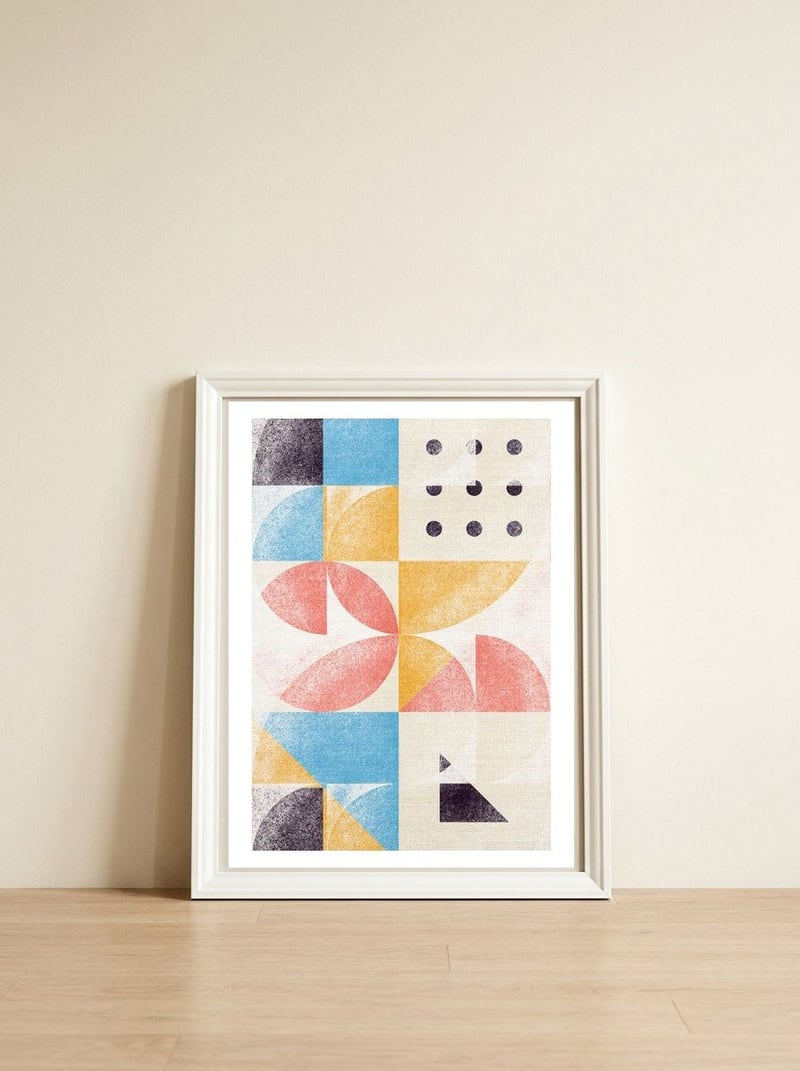 Blooming (5) — framed, leaning against the wall