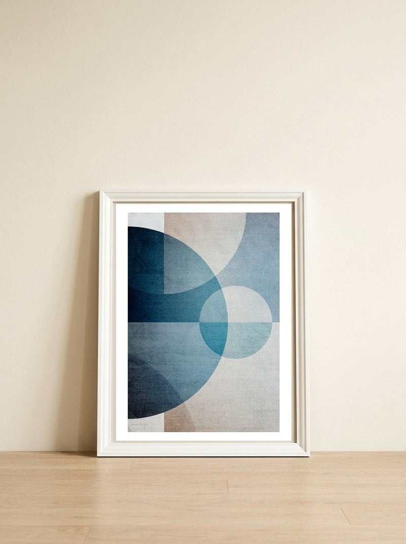 Orbit (2) — framed, leaning against the wall