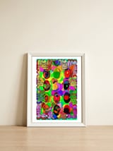 Pop Abstract 2023 Tapiz 102 — framed, leaning against the wall thumbnail