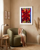 Pop Abstract 2023 Tapiz 109 framed in a tender room thumbnail