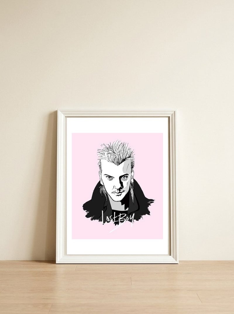 Lost Boy — framed, leaning against the wall