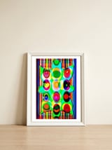 Pop Abstract 2023 Tapiz 113 — framed, leaning against the wall thumbnail