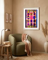 Pop Abstract 2023 Tapiz 115 framed in a tender room thumbnail