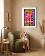 Pop Abstract 2023 Tapiz 116 framed in a tender room thumbnail