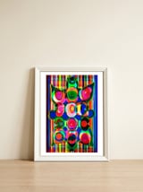 Pop Abstract 2023 Tapiz 117 — framed, leaning against the wall thumbnail