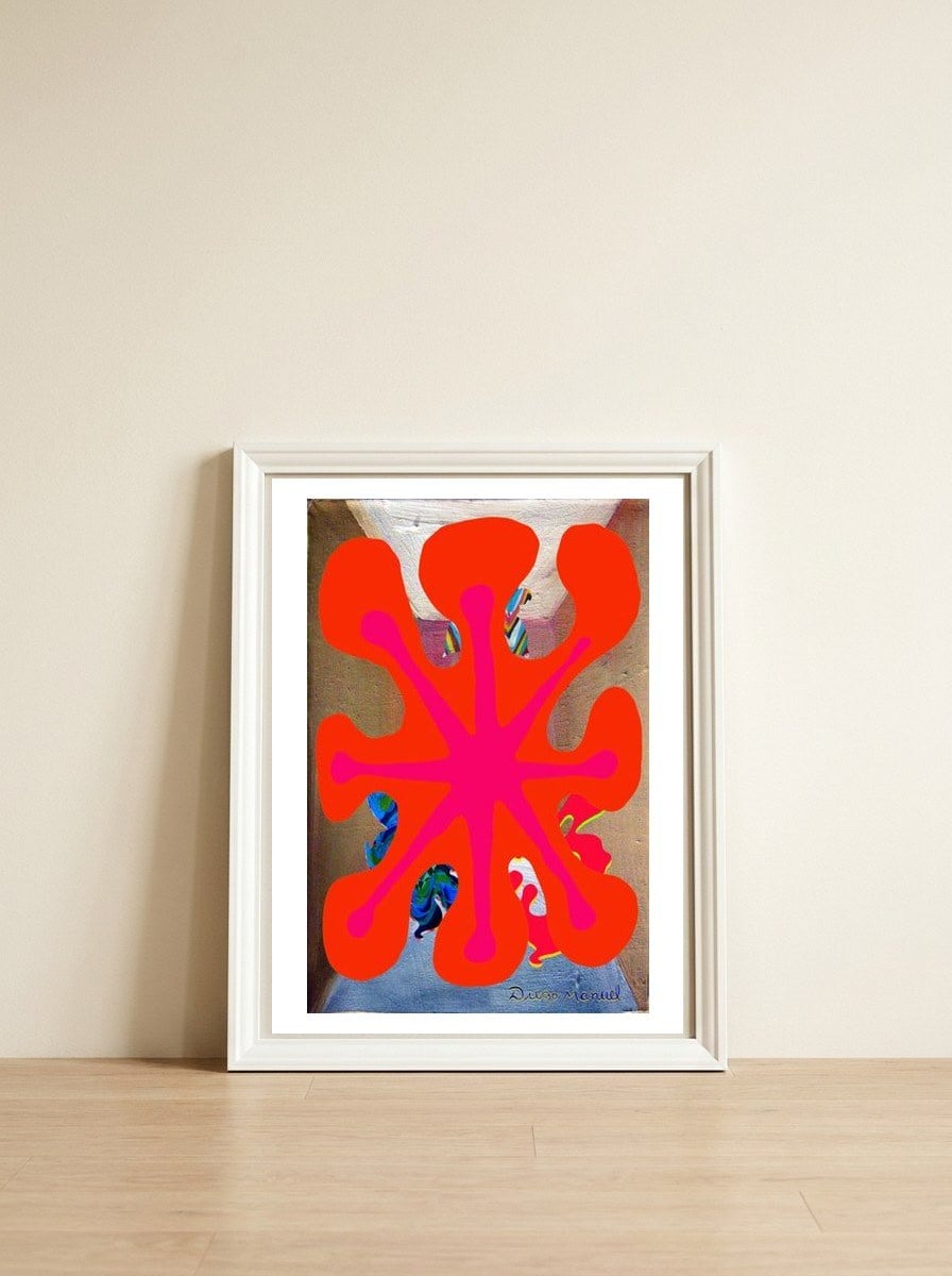 Pop Abstract 2023 A 2 — framed, leaning against the wall