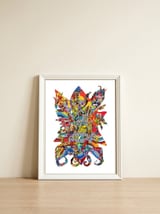 Pop Abstract 2023 124 Copia — framed, leaning against the wall thumbnail