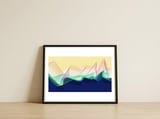 Abstract Waves — framed, leaning against the wall thumbnail
