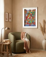 Pop Abstract 2023 A 14 framed in a tender room thumbnail