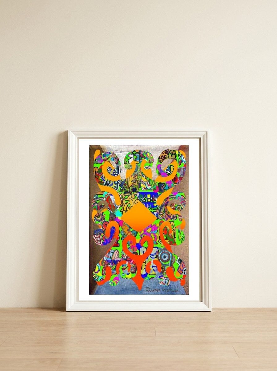 Pop Abstract 2023 A 22 — framed, leaning against the wall
