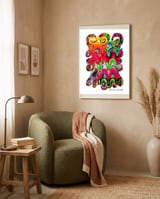 Pop Abstract Asimetrico 1 Copia framed in a tender room thumbnail