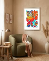 Pop Abstract Asimetrico 2 Copia framed in a tender room thumbnail
