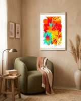 Pop Abstract Asimetrico 10 Copia framed in a tender room thumbnail