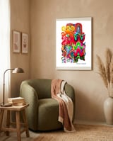Pop Abstract Asimetrico 13 Copia framed in a tender room thumbnail