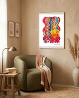 Pop Abstract Asimetrico 16 Copia framed in a tender room thumbnail
