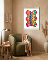 Pop Abstract Asimetrico 18 Copia framed in a tender room thumbnail