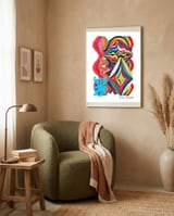 Pop Abstract Asimetrico 19 Copia framed in a tender room thumbnail
