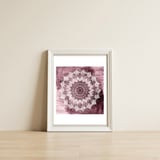 Bohochic Mandala In Burgundi — framed, leaning against the wall thumbnail