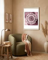 Bohochic Mandala In Burgundi framed in a tender room thumbnail